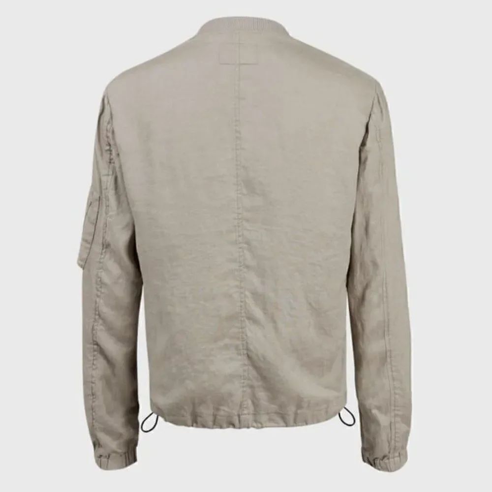 All Saints Linen Bomber Jacket - Picture 7 of 12